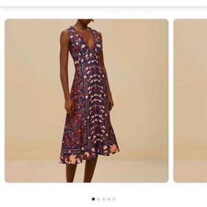 FARM Rio Floral Scarf Midi Dress (NWT)
